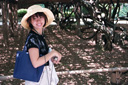 Angela at Byodoin Temple