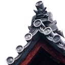 Demon on a roof tile