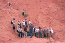 Fossil hunting at the Flaming Cliffs