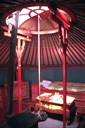 Inside a ger