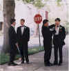 Groomsmen Wait outside The Church